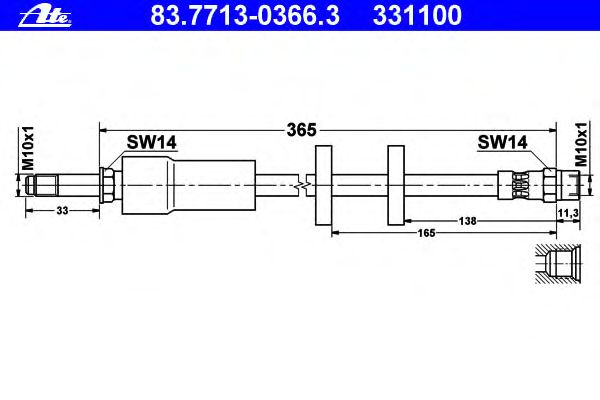 Tubo flexible de frenos 83.7713-0366.3