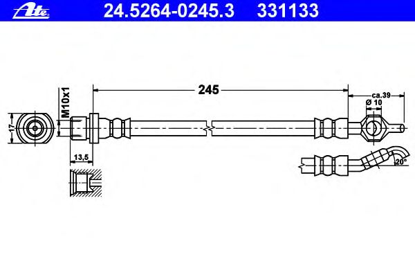 Tubo flexible de frenos 24.5264-0245.3