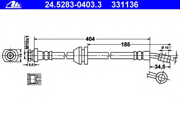 Tubo flexível de travão 24.5283-0403.3