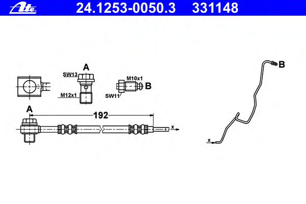 Tubo flexível de travão 24.1253-0050.3