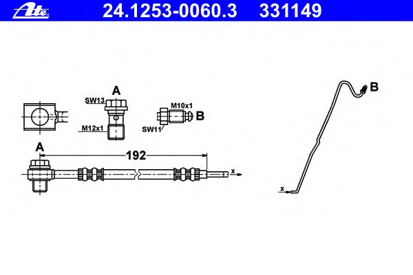 Tubo flexível de travão 24.1253-0060.3