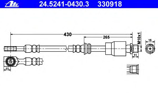 Tubo flexível de travão 24.5241-0430.3