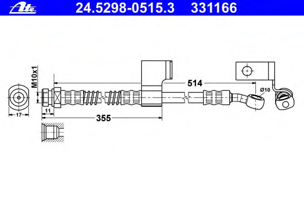 Tubo flexível de travão 24.5298-0515.3