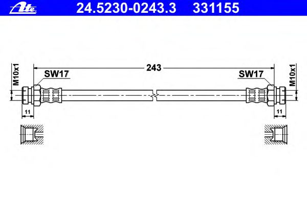 Tubo flexible de frenos 24.5230-0243.3