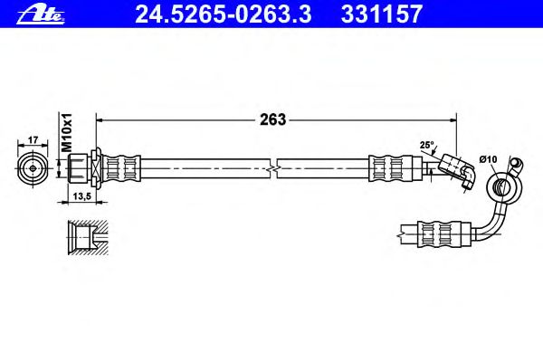 Tubo flexible de frenos 24.5265-0263.3