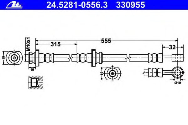 Tubo flexível de travão 24.5281-0556.3