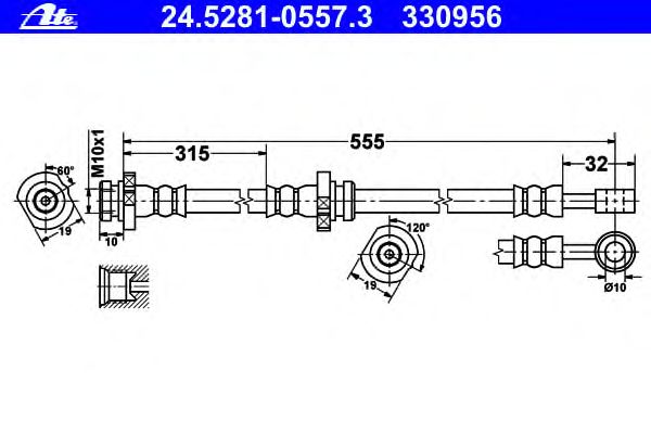 Tubo flexível de travão 24.5281-0557.3