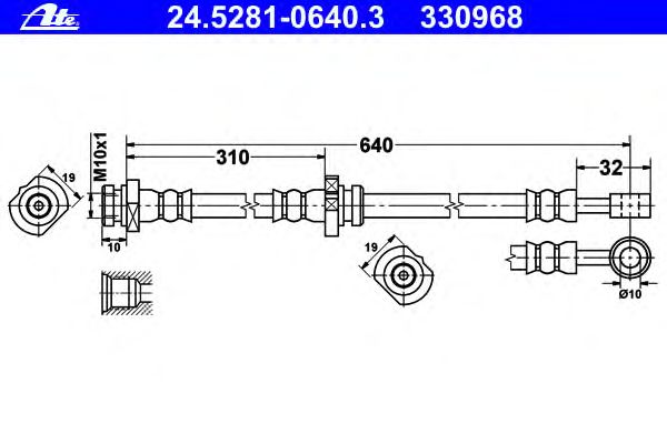 Tubo flexível de travão 24.5281-0640.3