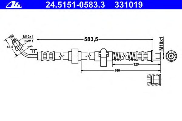 Tubo flexível de travão 24.5151-0583.3