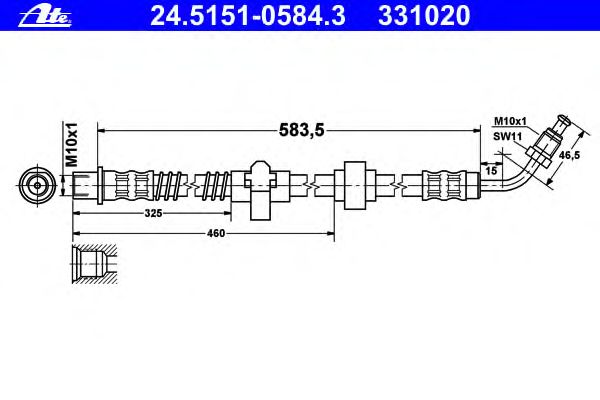 Tubo flexível de travão 24.5151-0584.3