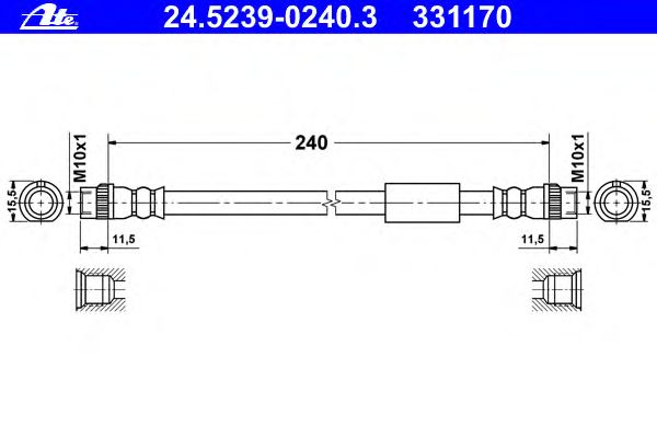 Tubo flexible de frenos 24.5239-0240.3