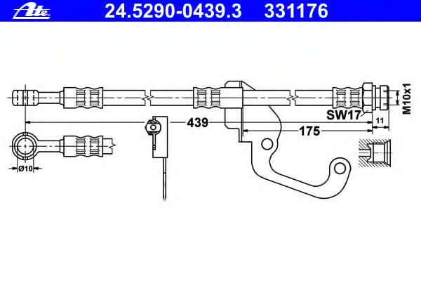 Tubo flexível de travão 24.5290-0439.3