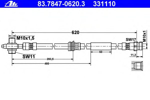 Tubo flexible de frenos 83.7847-0620.3