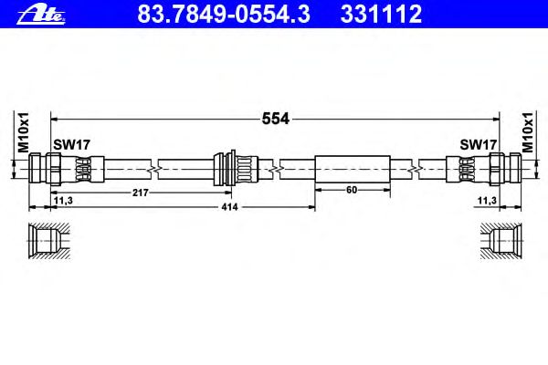 Tubo flexible de frenos 83.7849-0554.3