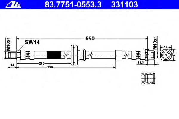 Tubo flexible de frenos 83.7751-0553.3