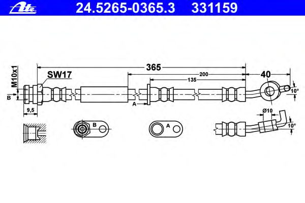 Tubo flexível de travão 24.5265-0365.3