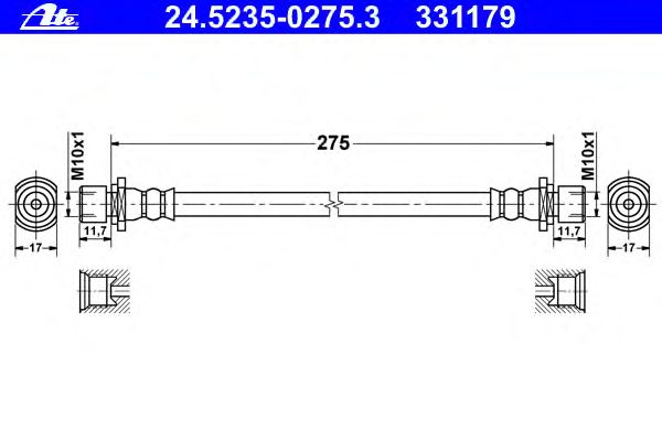 Tubo flexible de frenos 24.5235-0275.3