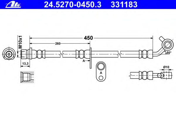 Tubo flexível de travão 24.5270-0450.3