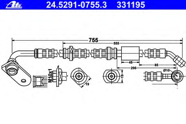 Tubo flexible de frenos 24.5291-0755.3