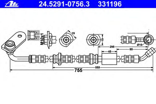 Tubo flexible de frenos 24.5291-0756.3