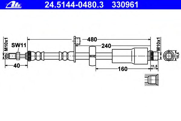 Tubo flexível de travão 24.5144-0480.3