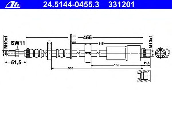 Tubo flexible de frenos 24.5144-0455.3