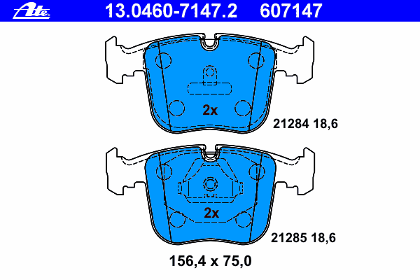Brake Pad Set, disc brake 13.0460-7147.2