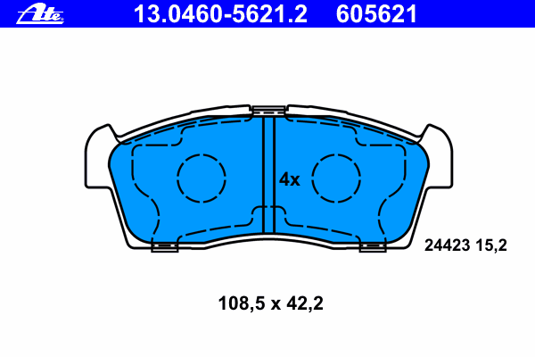 Комплект тормозных колодок, дисковый тормоз 13.0460-5621.2