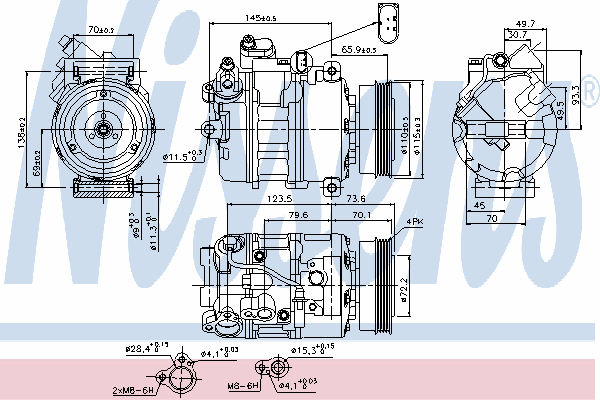 Kompressor, klimatanläggning 89073