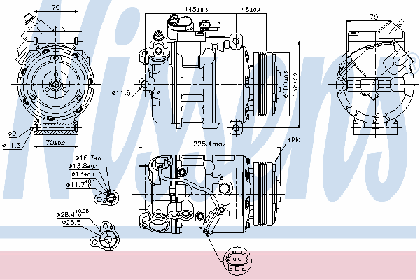 Kompressor, klimaanlegg 89116