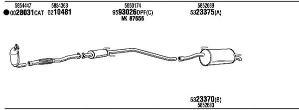 Exhaust System OPH09172B