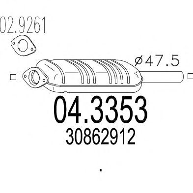 Catalytic Converter 04.3353