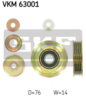 Medløberhjul, multi-V-rem VKM 63001