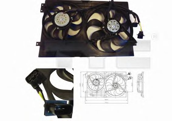 Ventilador, refrigeración del motor 837-0024