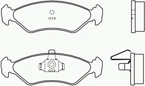 Комплект тормозных колодок, дисковый тормоз P 24 044