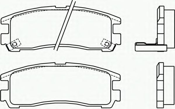 Kit de plaquettes de frein, frein à disque P 54 012