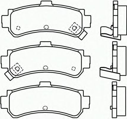 Комплект тормозных колодок, дисковый тормоз P 56 035