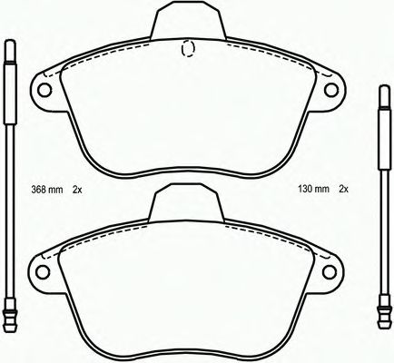 Комплект тормозных колодок, дисковый тормоз P 61 046