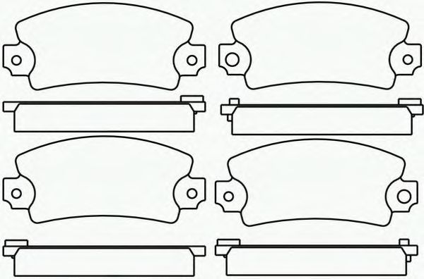 Комплект тормозных колодок, дисковый тормоз P 68 001