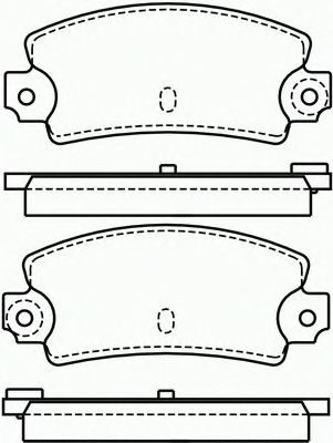 Комплект тормозных колодок, дисковый тормоз P 68 002