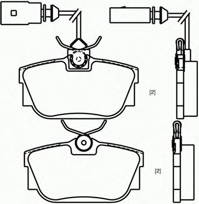 Комплект тормозных колодок, дисковый тормоз P 85 059