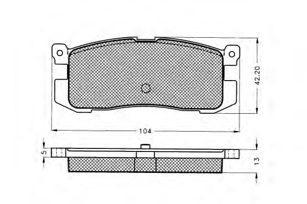 Комплект тормозных колодок, дисковый тормоз 7.003