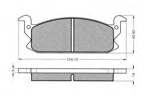 Комплект тормозных колодок, дисковый тормоз 7.073
