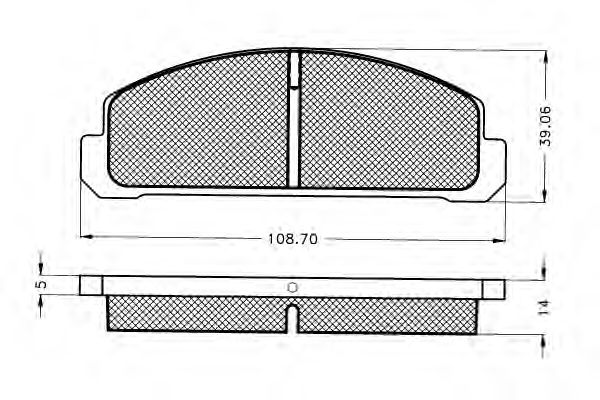 Комплект тормозных колодок, дисковый тормоз 7.123