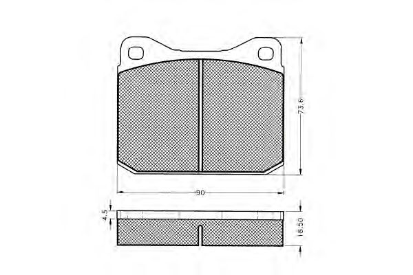 Комплект тормозных колодок, дисковый тормоз 7.180