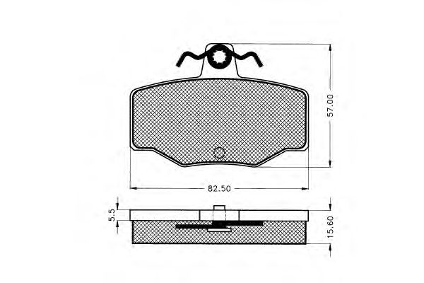 Комплект тормозных колодок, дисковый тормоз 7.335S