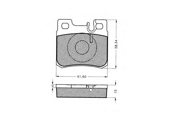 Комплект тормозных колодок, дисковый тормоз 7.382S