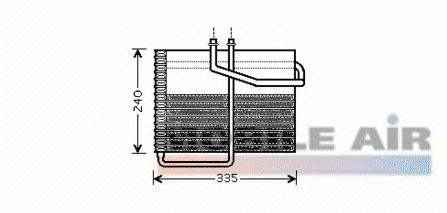 Evaporator, air conditioning 6007V090