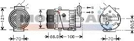 Kompressor, klimaanlegg 6037K389