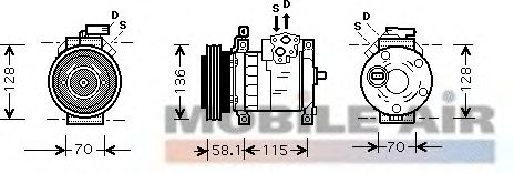 Compressor, ar condicionado 6007K094